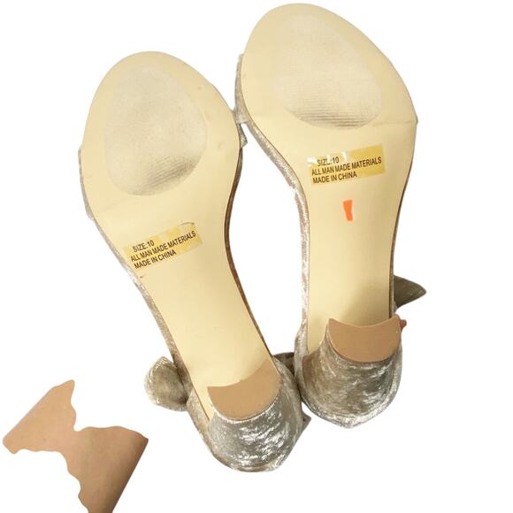 Qupid Bow Women Tie Suede Women Heels Size 10 - Picture 5 of 5